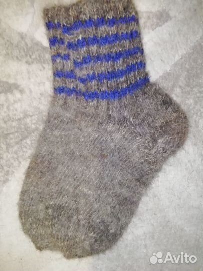 Носки вязаные из собачьей шерсти мужские