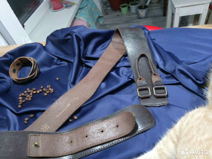 Ремень винтажный кожа Франция