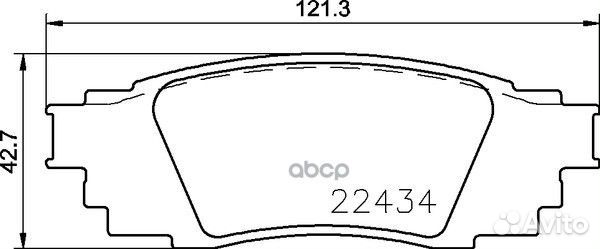 Колодки тормозные дисковые зад NP1112 nissh