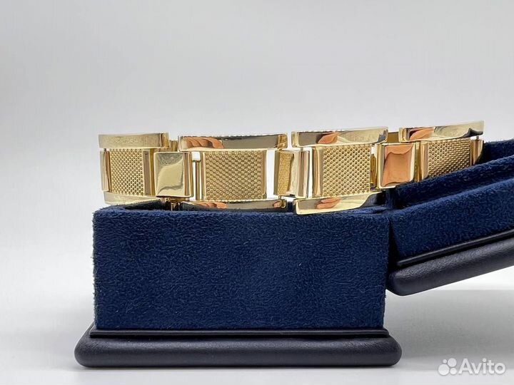 Мужской золотой браслет 585 брикеты золота