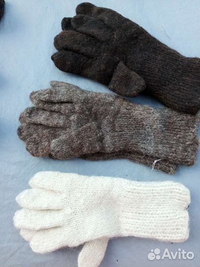 Перчатки и варежки ручной вязки шерстяные