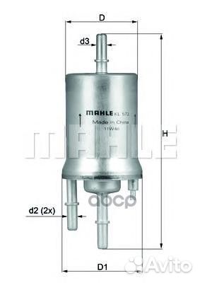 Фильтр топливный KL572 Mahle/Knecht