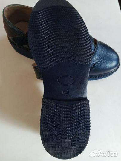 Туфли женские 38 размер натуральная кожа, синий