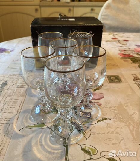 Ретро рюмки Чешская Республика Claudia Crystalex