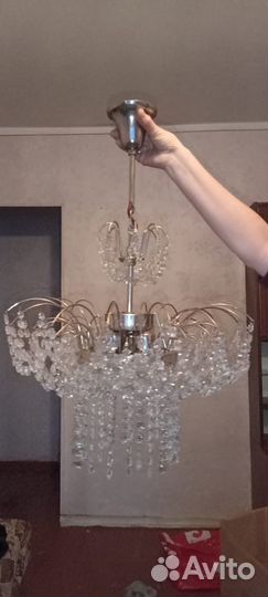 Люстра потолочная хрустальная,СССР