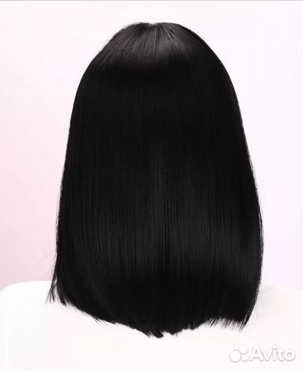 Парик черный косплей каре