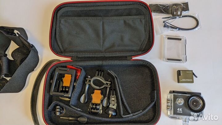 Экшн-камера 4К eken H9R полный комплект + аккум