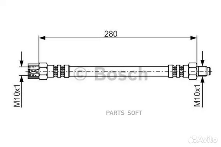 Bosch 1987476396 1 987 476 396 шланг торм. зад.\ M