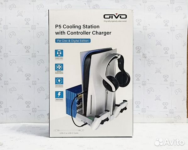 Вертикальная подставка для PS5 oivo (Cooling and C