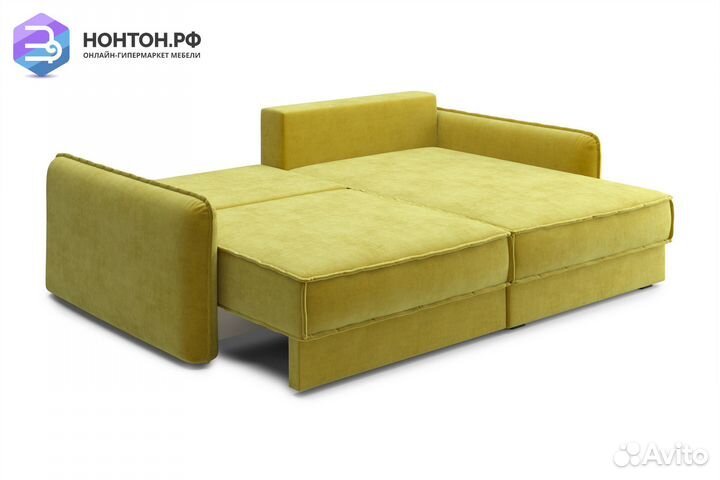 Диван угловой тик-так Антей горчичный