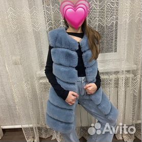 Детская одежда для девочек - меховые жилет
