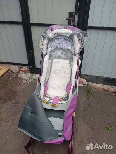 Детские санки коляска ника