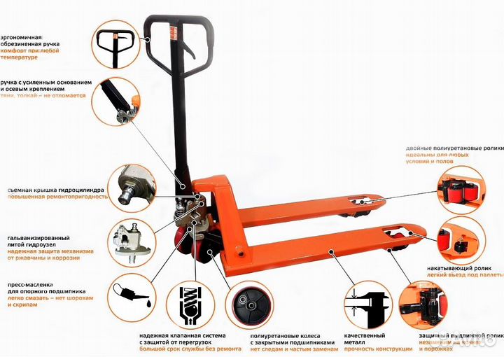 Ремонт гидравлических тележек, рохлей, штабелеров