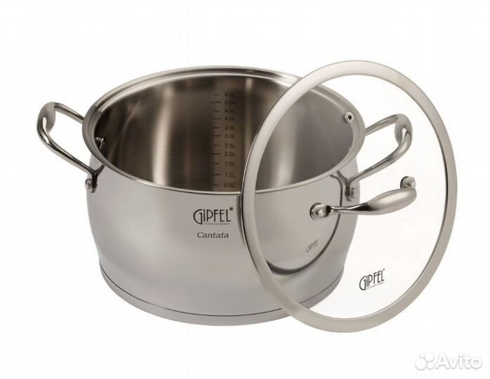 Новая кастрюля Gipfel 6 л