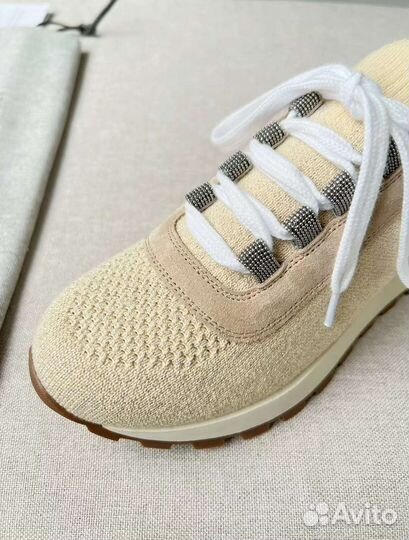 Кроссовки Brunello Cucinelli knit runners premium