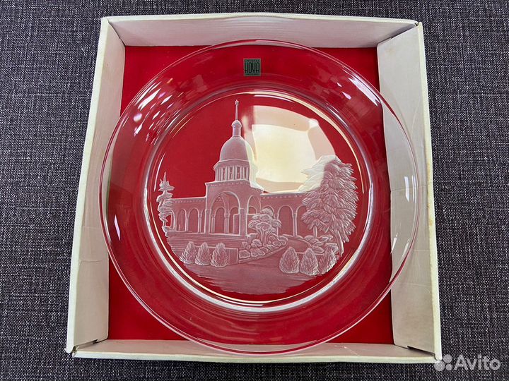 Блюдо. тарелка. япония. Hoya crystal. Оригинал