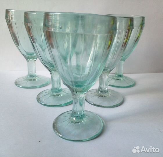 Лафитник рюмки набор 6 шт. Зеленое Стекло