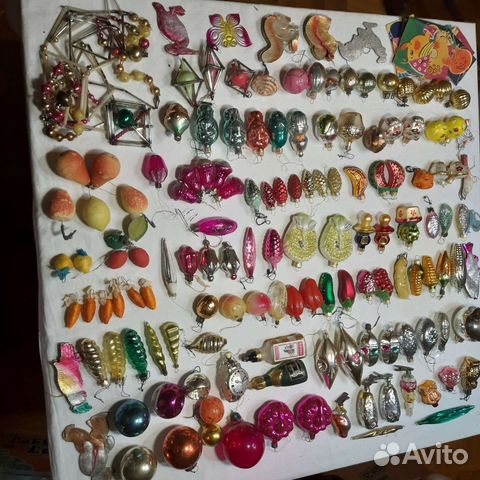 Елочные игрушки стеклянные СССР