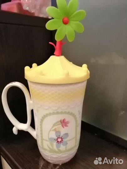 Кружка керамическая цветок