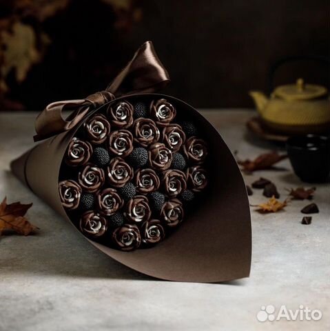 Съедобные шоколадные розы из молочного шоколада