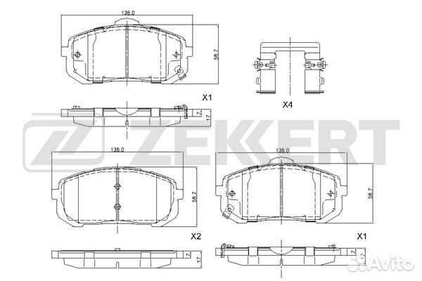 Колодки торм. диск. передн. Hyundai Elantra VII 21