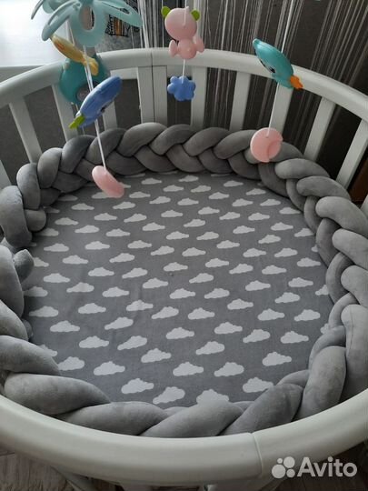 Бортик коса в кроватку