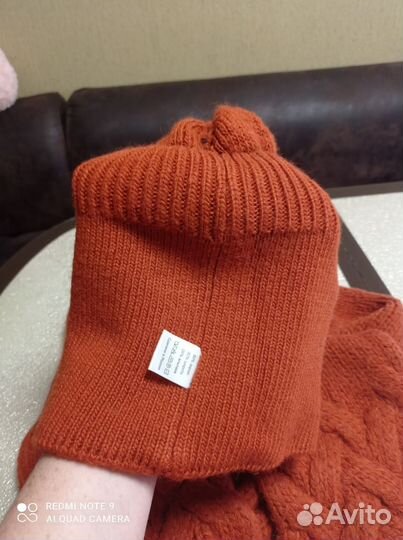 Шапка и шарф комплект зимний