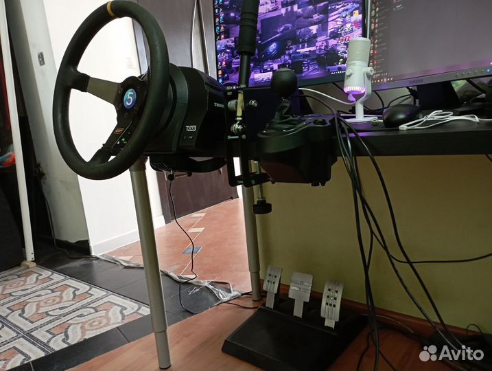 Thrustmaster t300 + ручник и коробка передач