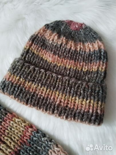 Комплект шапка и шарф ангора