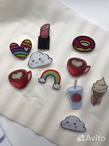 Брошка - значок, 10шт