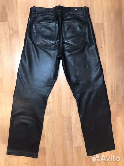 Штаны versace кожаные
