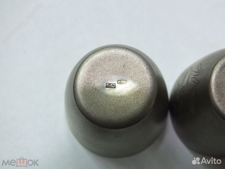 Стопки рюмки серебро 875 пробы 2 шт