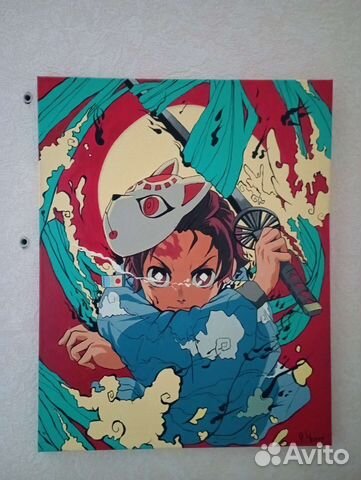 Картина акрилом аниме