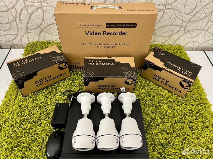 Комплект видеонаблюдения, новый (Гарантия 2 года)