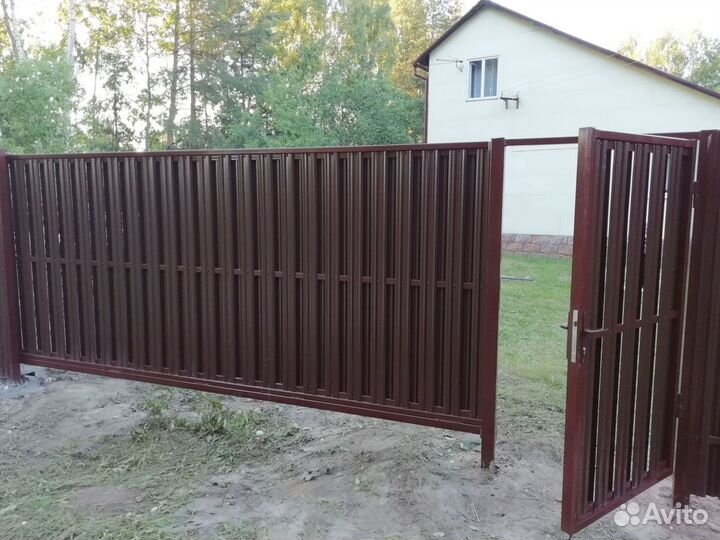 Откатные ворота под ключ