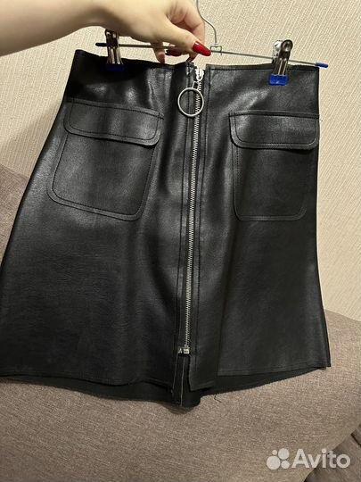 Кожаная юбка