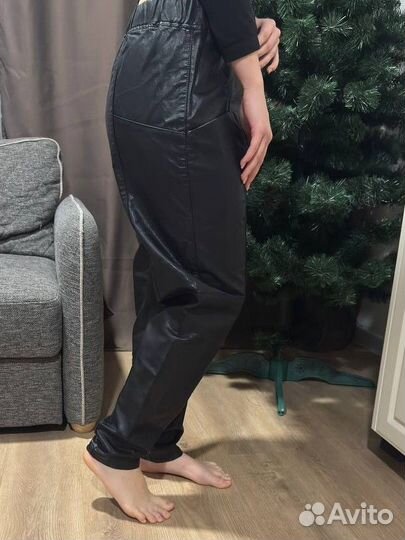 Кожаные брюки женские