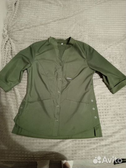 Медицинский костюм темно зеленый, 44 размер