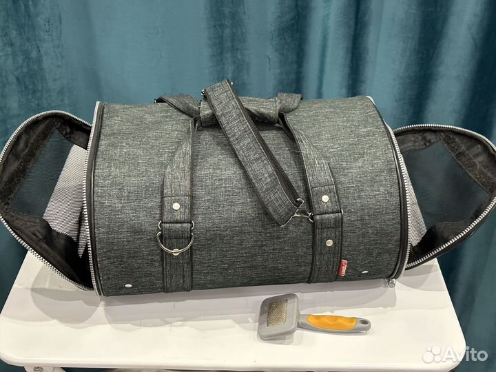 Продам переноску и туалет для кота (комплектом)