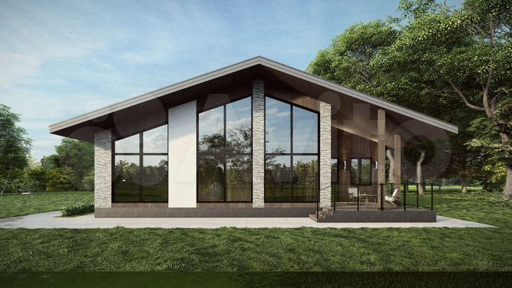 Коттедж 167 м² на участке 10 сот.