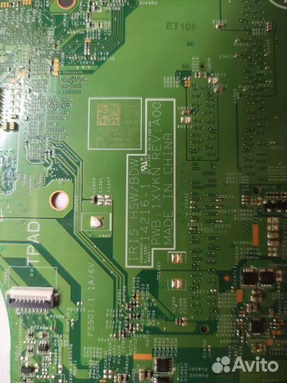 Материнская плата ноутбука dell inspirion 3558 i5