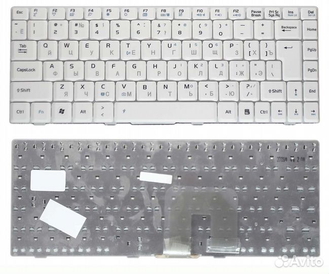 Клавиатура для Asus U3, F9, F6, F6A, F6E белая
