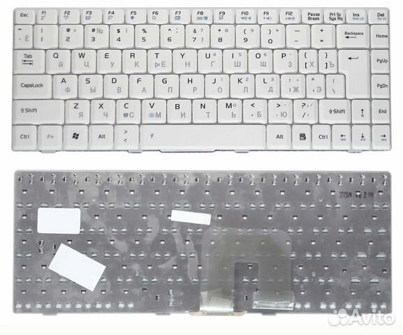 Клавиатура для Asus U3, F9, F6, F6A, F6E белая