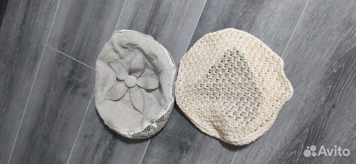 Льняные летние шапочки