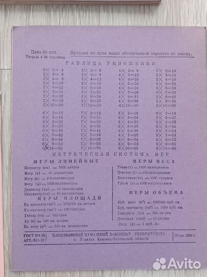 Тетради школьные СССР