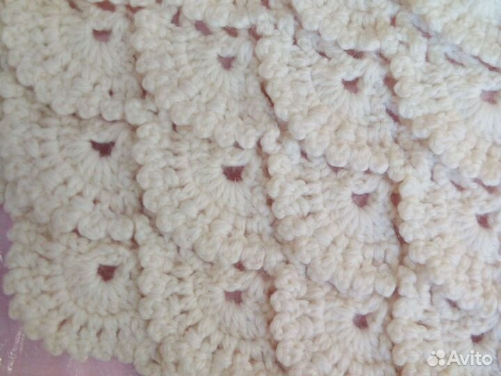 Вязанный платок-косынка 100 х/б