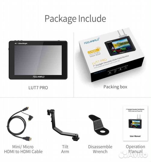 Накамерный монитор новый 7