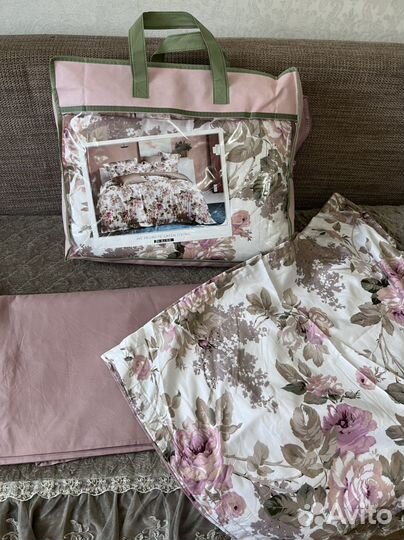 Постельное белье евро с одеялом