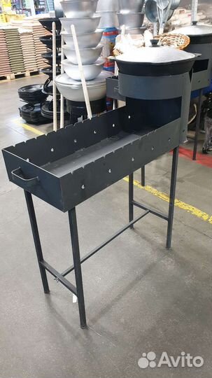 Мангал с печкой под казан