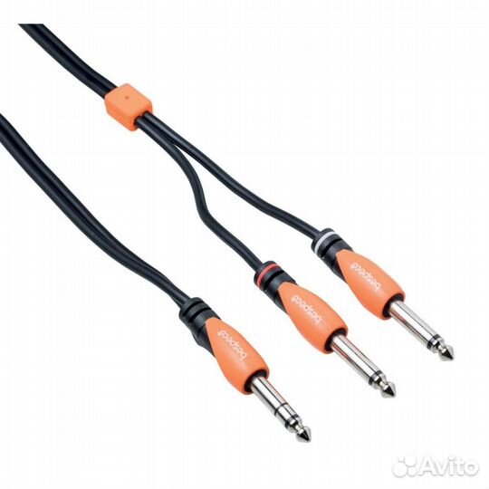 Межблочный кабель Bespeco slys2J300, jack stereo 6.3 - 2xjack mono 6.3, 3м